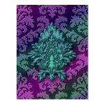 Damask Burnout Velvet, Damask Medallion 2 Post Cards