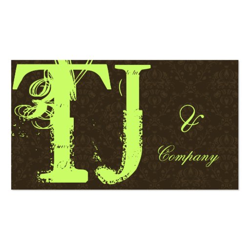 Damask Business Card with dash of urban