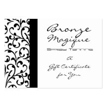 Damask Business Gift Certificate Card Business Card Template