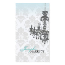 Damask Chandelier Business Card