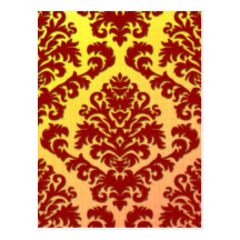 Damask Cut Velvet, Backlit Postcards