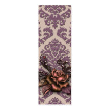 Damask Cut Velvet, DUSTY ROSE Business Card Template