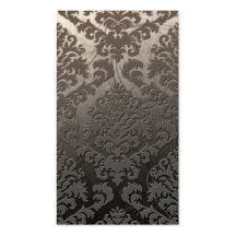 Damask Cut Velvet, Swank Swirls in Taupe Business Card Templates