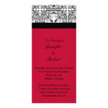 Damask Delight in Berry Purple Wedding Program Customized Rack Card