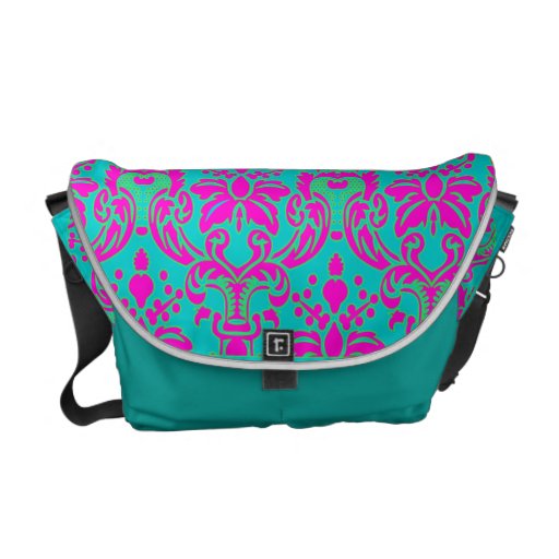 Damask Design Messenger Bag
