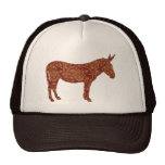Damask Donkey Silhouette Lid Hat
