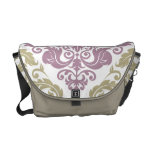 Damask Duo - Messenger Bag - Purple & Sage messenger bags