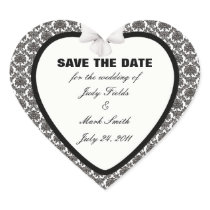 Damask Elegance Wedding Save The Date Stickers