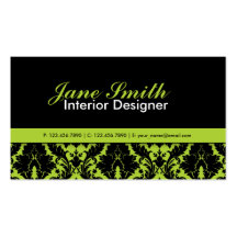Damask Floral Modern Elegant Professional Stylish Business Card