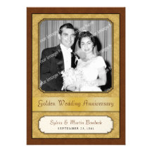 Damask Golden (50th) Anniversary Party invitation