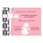 Damask Holy Communion Personalized Invite