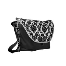 Damask home decor commuter bag