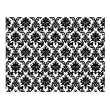 Damask home decor post card