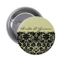 Damask In Black Buttons
