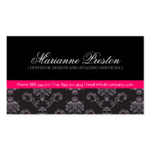 Damask Interior Designer Business Card