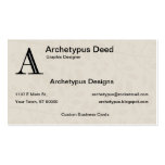 Damask Letter A - Black Business Card Template