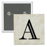 Damask Letter A - Black Pin