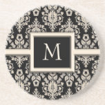 Damask Monogram coasters