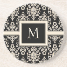 Damask Monogram coasters