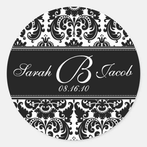 Damask Monogram Sticker- Customise it!