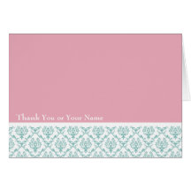 Damask Note Card