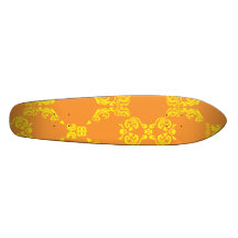 Damask Orange-Yellow Custom Skate Board