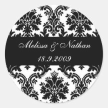 Damask paisley personalised stickers