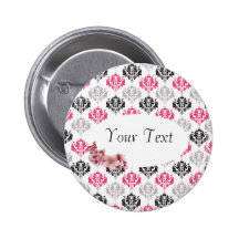 Damask pink and black