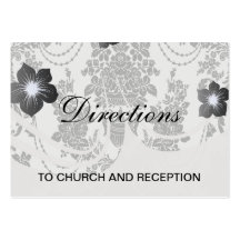damask roses white and black.ai business card template