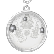 damask roses white and black.ai jewelry