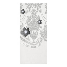 damask roses white and black.ai full color rack card