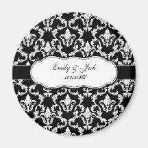 Damask Save the Date Magnet