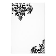 Damask stationary personalized stationery