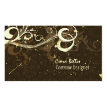 Damask + swirls Costume Designer Business Card Template