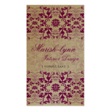 Damask Swirls Lace Orchid Custom Profile Card / Business Card Templates