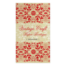 Damask Swirls Lace Spice Custom Business Card
