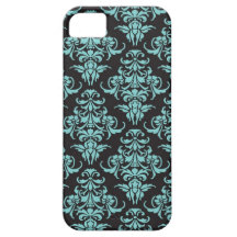 Damask vintage wallpaper tiffany blue pattern iPhone 5 cover