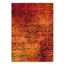 Damask Wildflowers, OCEANIC Business Card Template