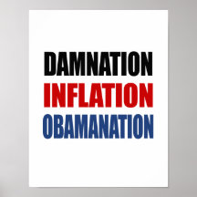 DAMNATION, INFLATION, OBAMANATION POSTER