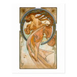 Dance (1898), Alphonse Mucha Fine Art Nouveau Postcards