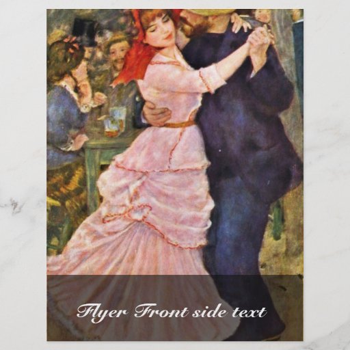 Dance At Bougival By Pierre-Auguste Renoir Flyer Design