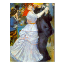 Dance at Bougival by Pierre Renoir Postcard