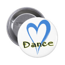 Dance blue heart pins