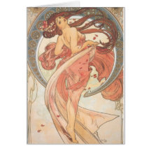 Dance by Mucha Greeting Cards