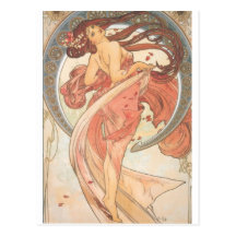 Dance by Mucha Postcards