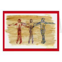 Dance Harmony (Red) Greeting Card