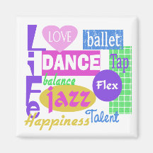 Dance Mix Fridge Magnet