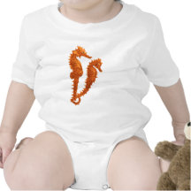 Dance Of The Seahorses (Orange) T-shirts