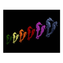 Dance Of The Seahorses Pop Art 1 Postcard