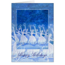 Dance of the Snowflakes Holiday Greeting Card